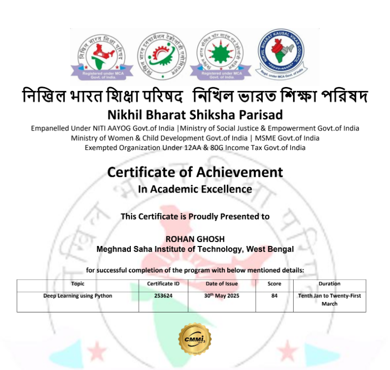  Deep Learning using Python